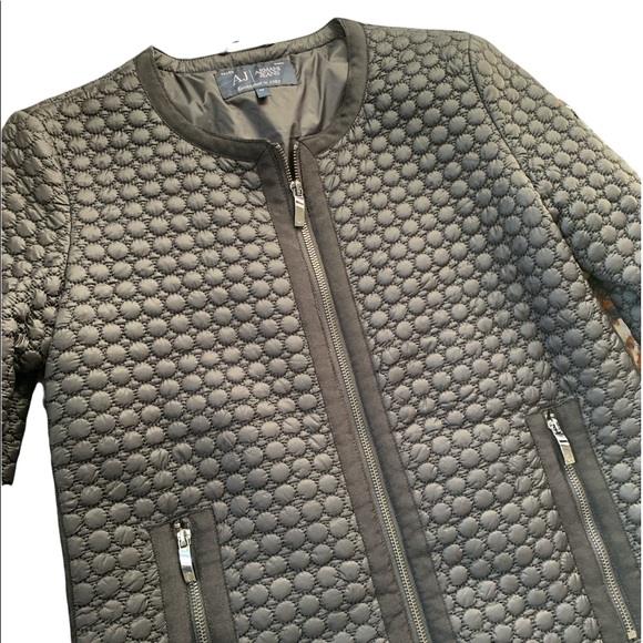 ❤️❤️Armani Jeans black quilted coat with detachable collar size S❤️❤️ - Picture 3 of 13